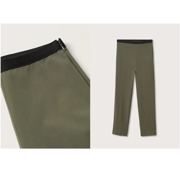 NWT MANGO - Cotton zipper leggings - Picture 4 of 4